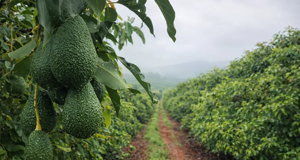 Hass avocados cut open to show flesh used in dry matter content maturity testing before harvest