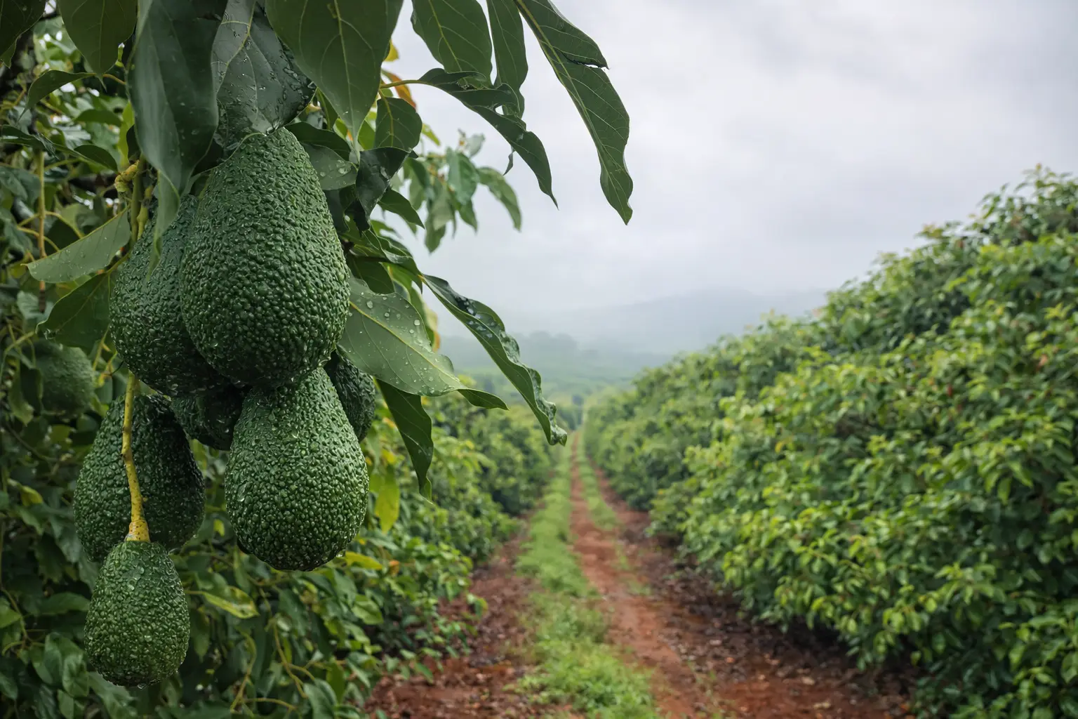 Hass avocados grown in Murang'a County, Kenya, ready for collection and export