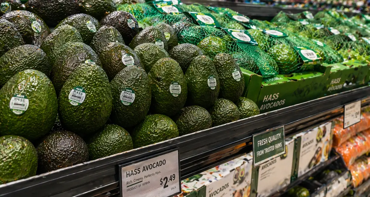 Avocados being inspected for physical defects during export quality grading